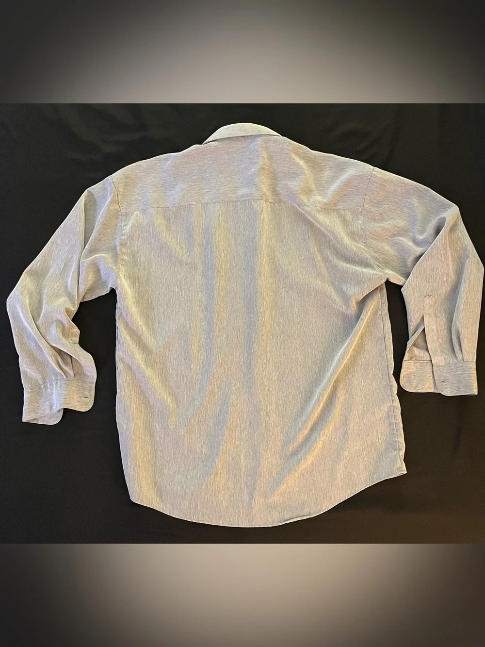 Vintage Pavo by Lastrada Men's Large Heather Grey 100% Polyester Polo Shirt L